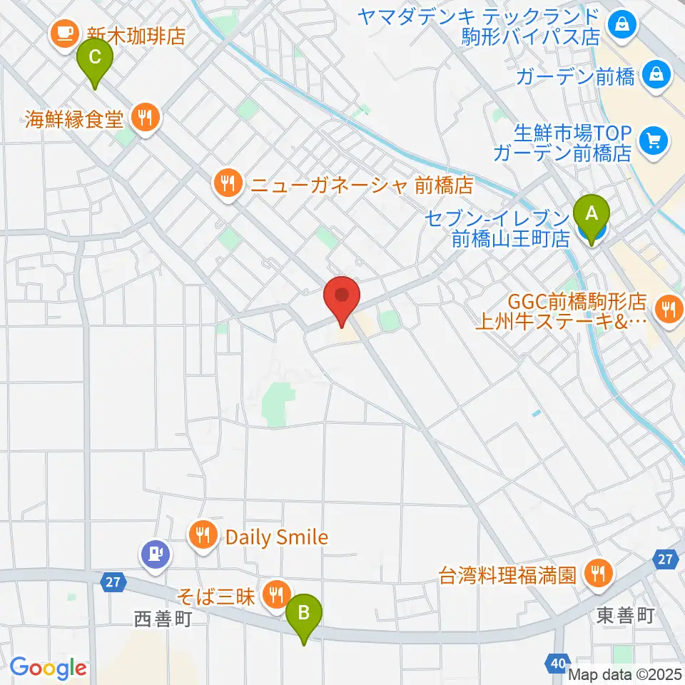 山王ホール周辺のコンビニエンスストア一覧地図