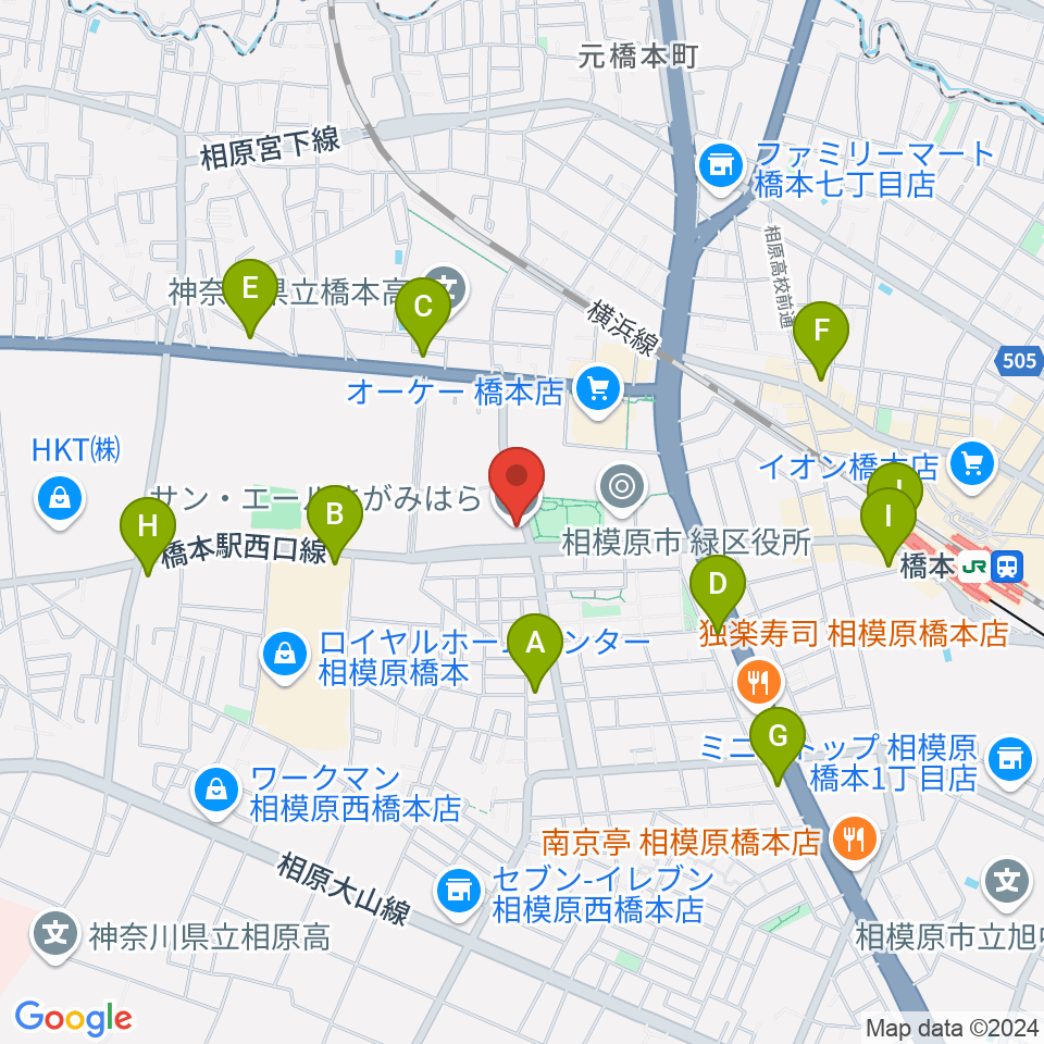 サン・エールさがみはら周辺のコンビニエンスストア一覧地図