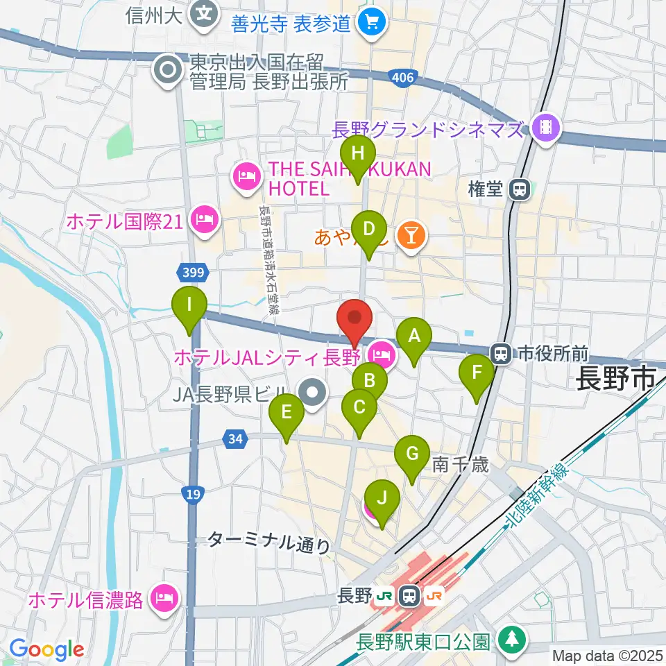 もんぜんぷら座周辺のコンビニエンスストア一覧地図