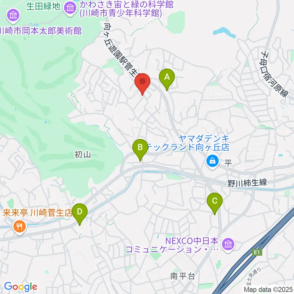 福田弦楽弓製作所周辺のコンビニエンスストア一覧地図