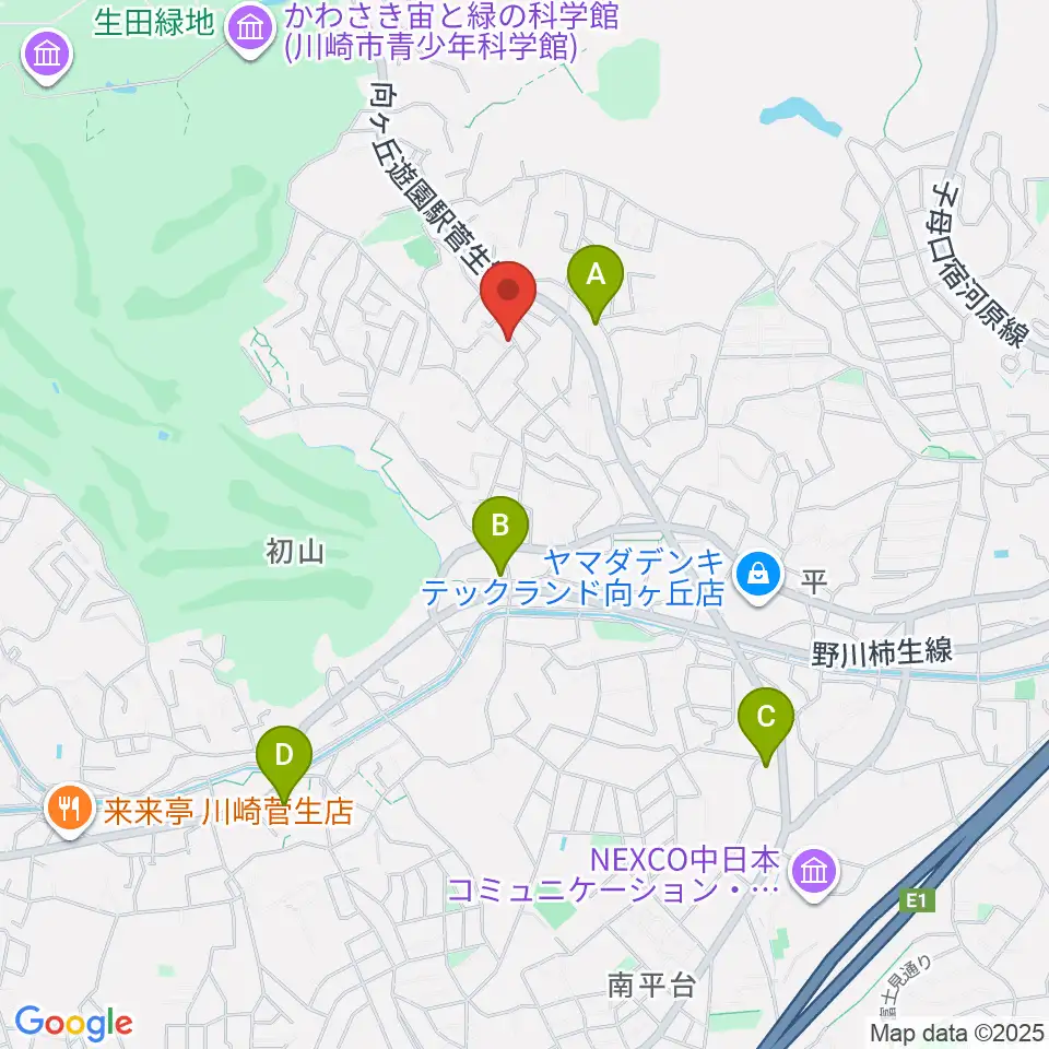 福田弦楽弓製作所周辺のコンビニエンスストア一覧地図
