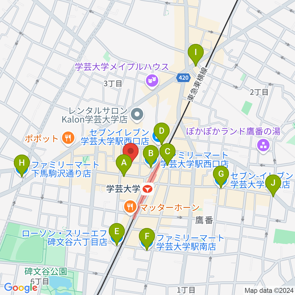 アジアンカフェ周辺のコンビニエンスストア一覧地図