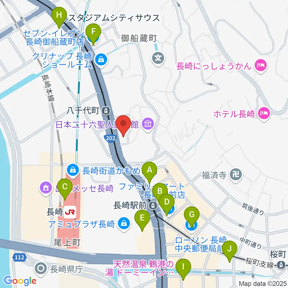 島村楽器 長崎駅前店周辺のコンビニエンスストア一覧地図