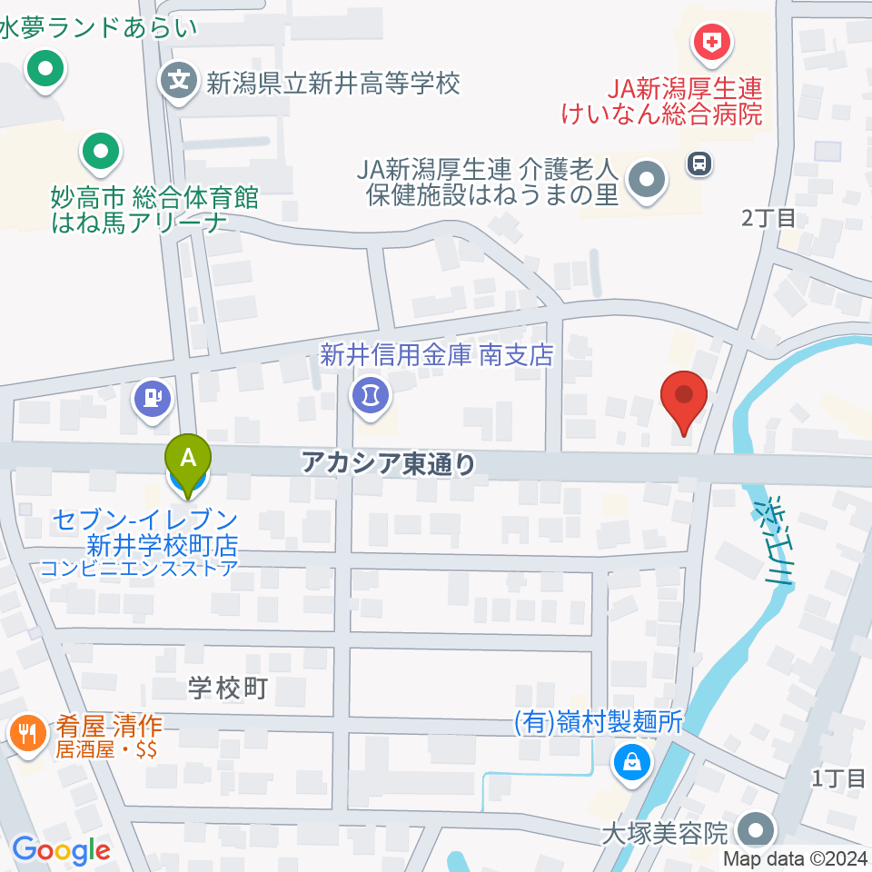 FMみょうこう周辺のコンビニエンスストア一覧地図