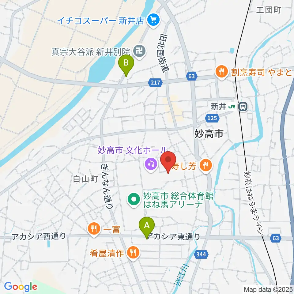 新井ふれあい会館周辺のコンビニエンスストア一覧地図
