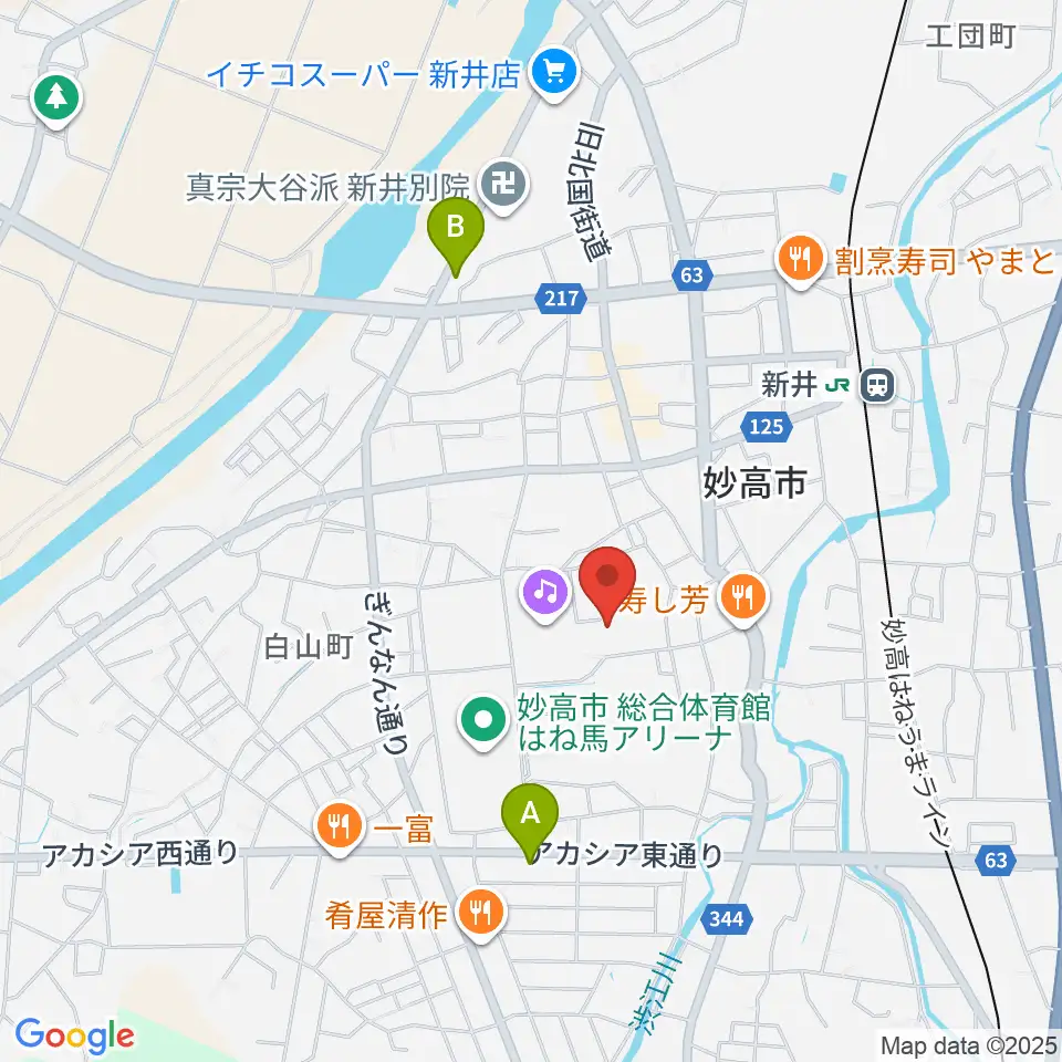新井ふれあい会館周辺のコンビニエンスストア一覧地図
