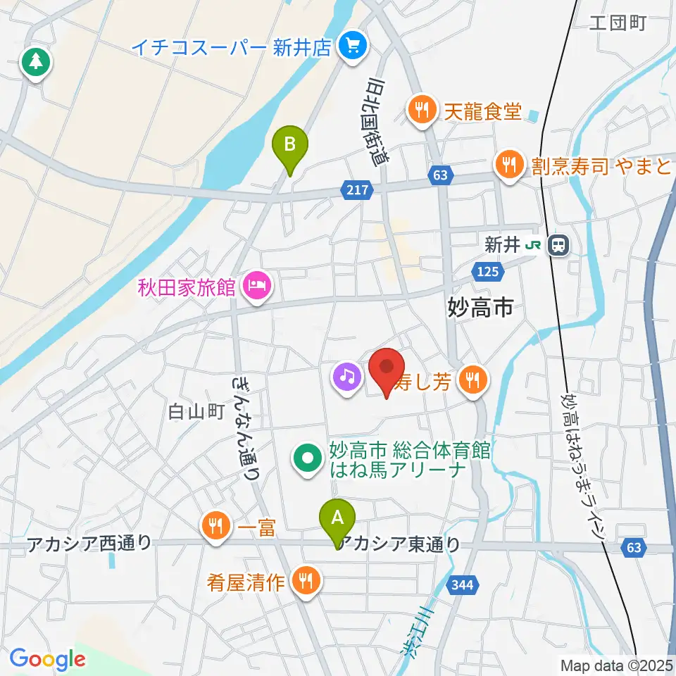 新井ふれあい会館周辺のコンビニエンスストア一覧地図