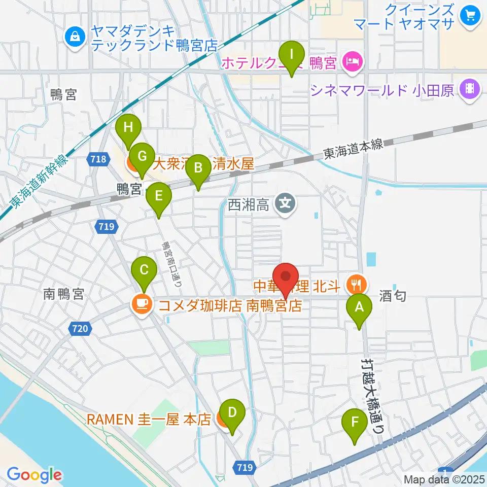 Kigoshi Custom Guitars周辺のコンビニエンスストア一覧地図