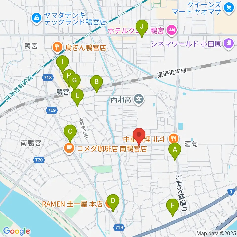 Kigoshi Custom Guitars周辺のコンビニエンスストア一覧地図
