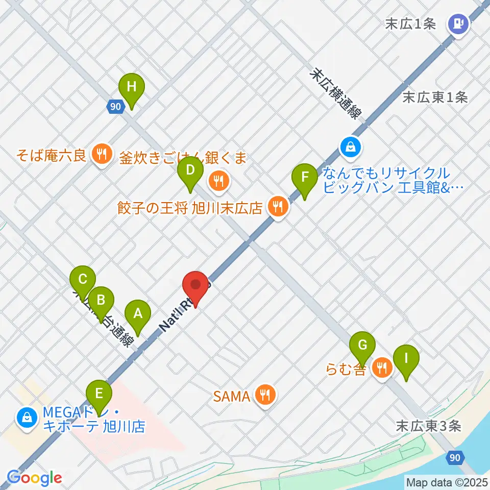 スタジオホッパー周辺のコンビニエンスストア一覧地図