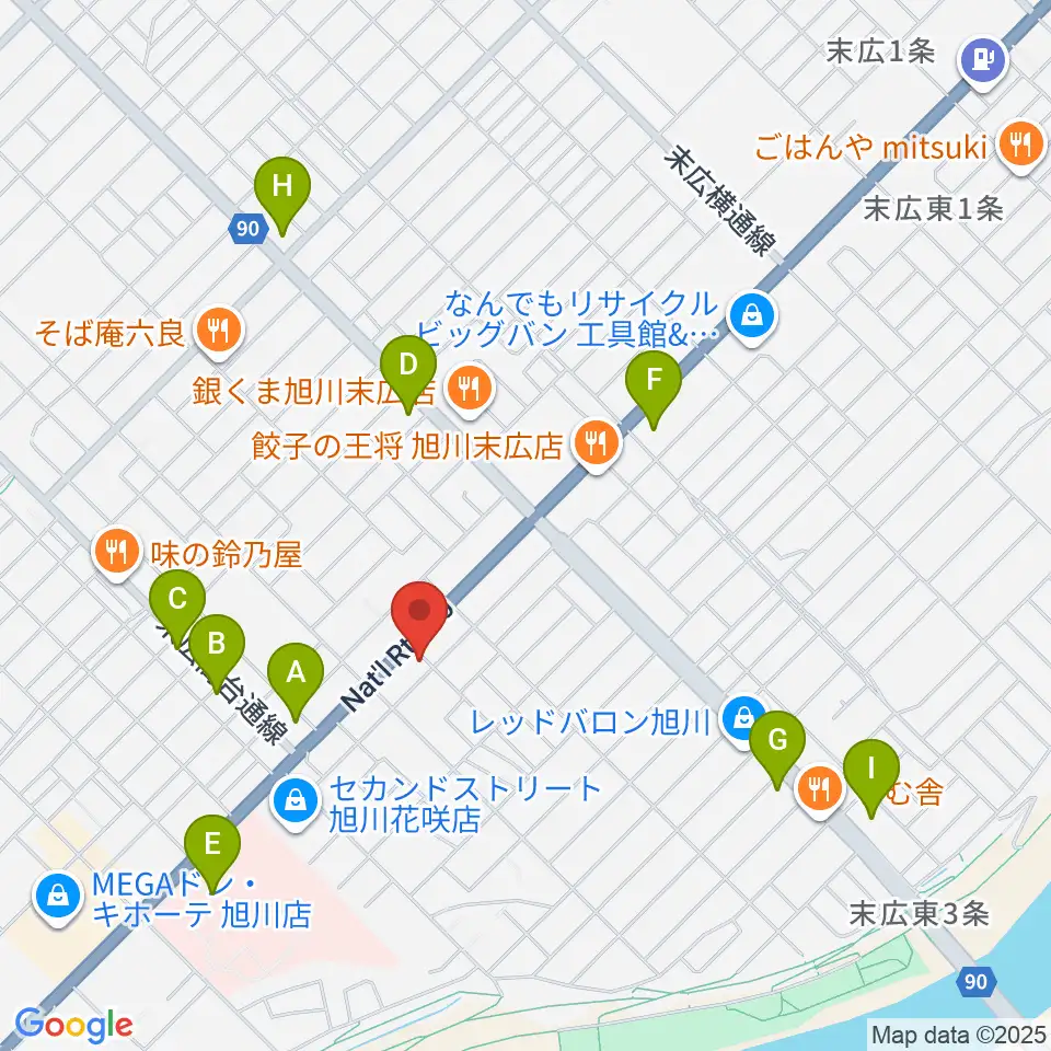 スタジオホッパー周辺のコンビニエンスストア一覧地図