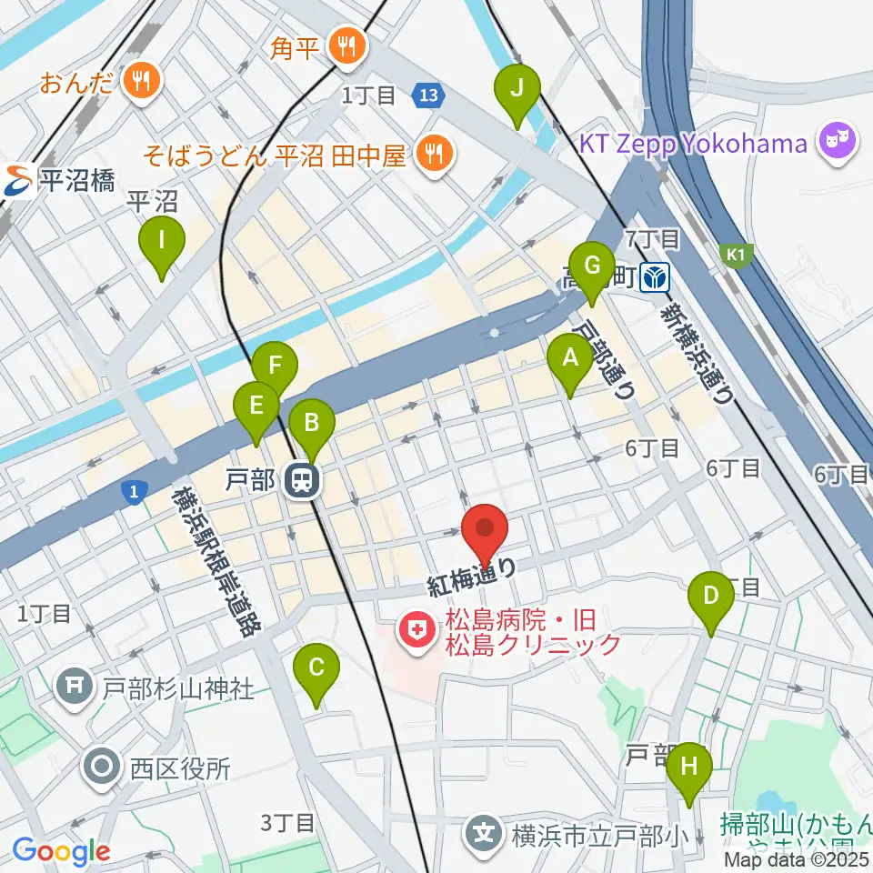 ボヌールサロン周辺のコンビニエンスストア一覧地図