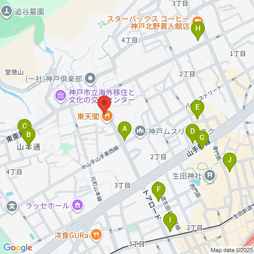 神戸BIG APPLE周辺のコンビニエンスストア一覧地図