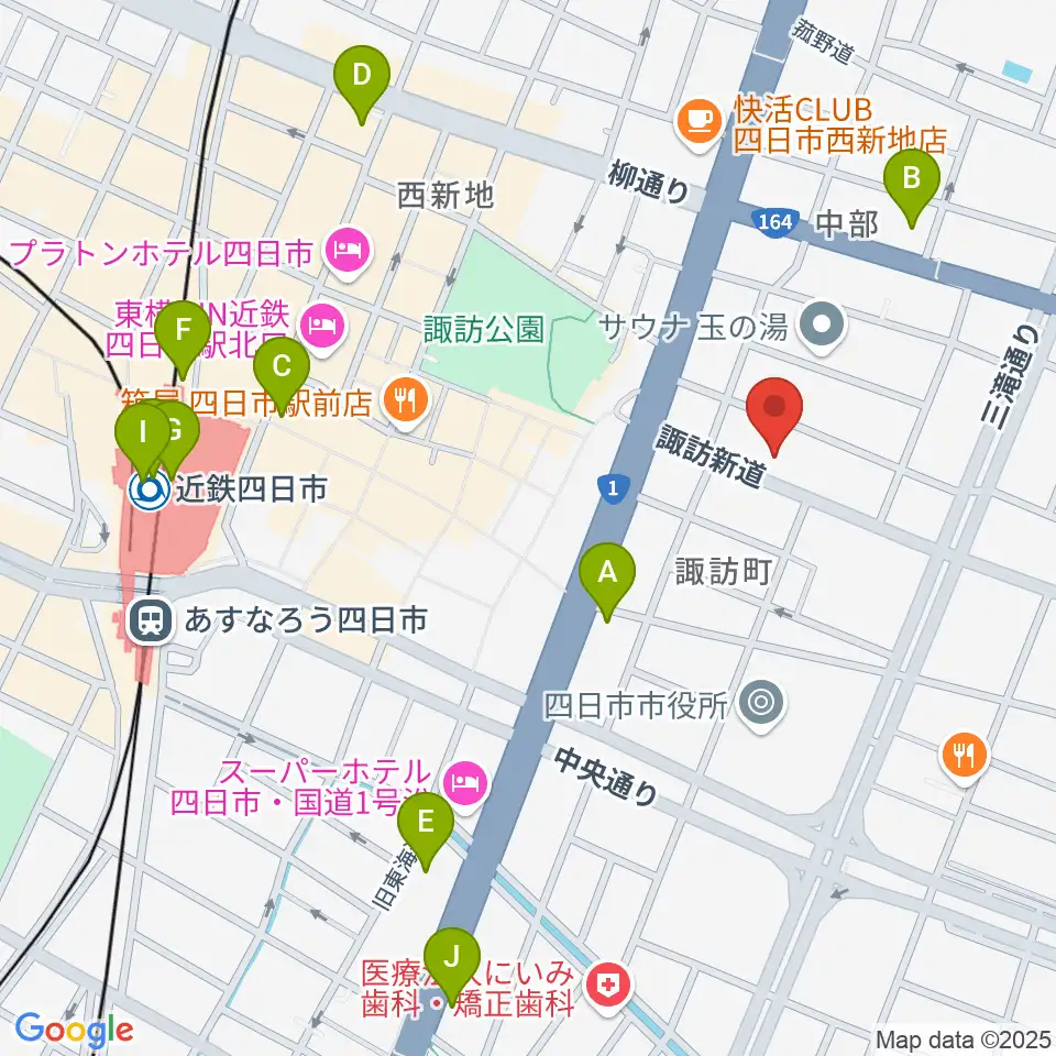 四日市シックスティシックス周辺のコンビニエンスストア一覧地図