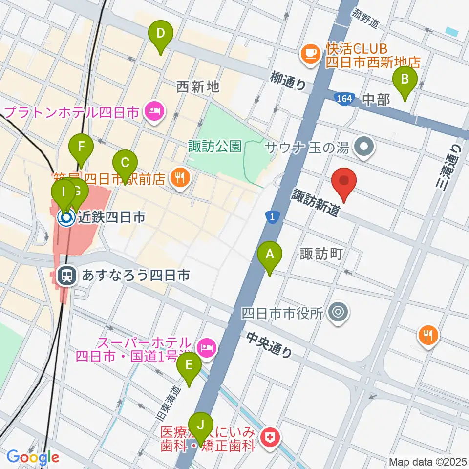 四日市シックスティシックス周辺のコンビニエンスストア一覧地図
