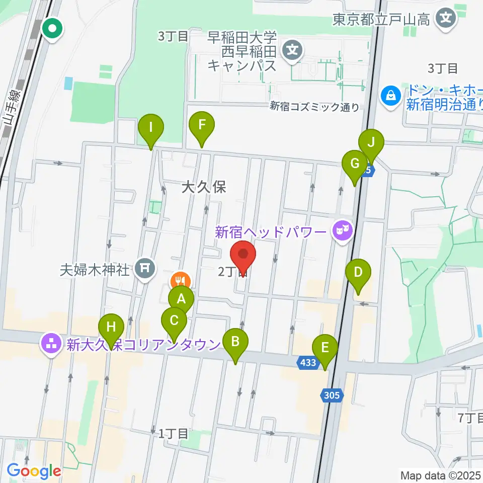 音楽センターおんがく教室周辺のコンビニエンスストア一覧地図