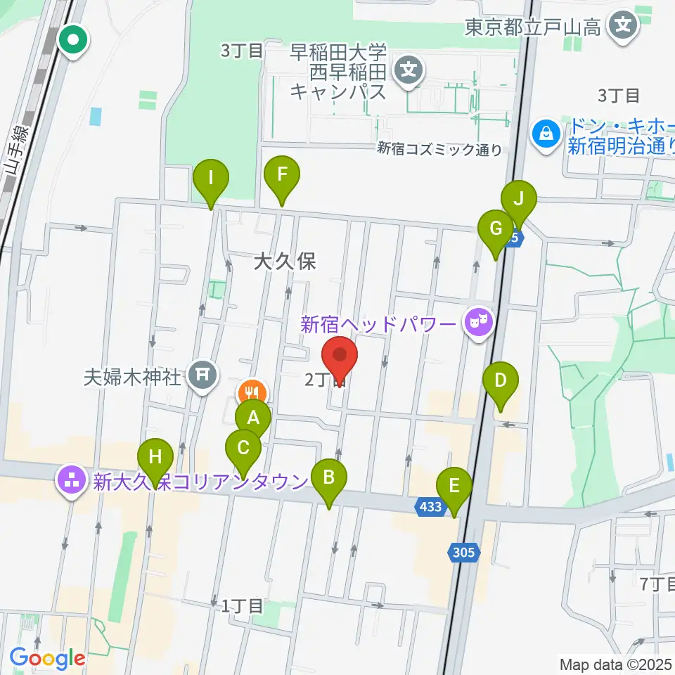 音楽センターおんがく教室周辺のコンビニエンスストア一覧地図