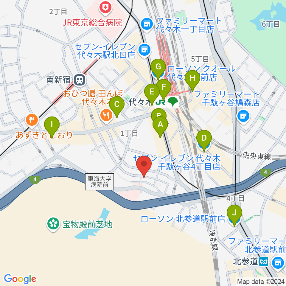 楽弓製作工房 アトリエ ハーモニー周辺のコンビニエンスストア一覧地図