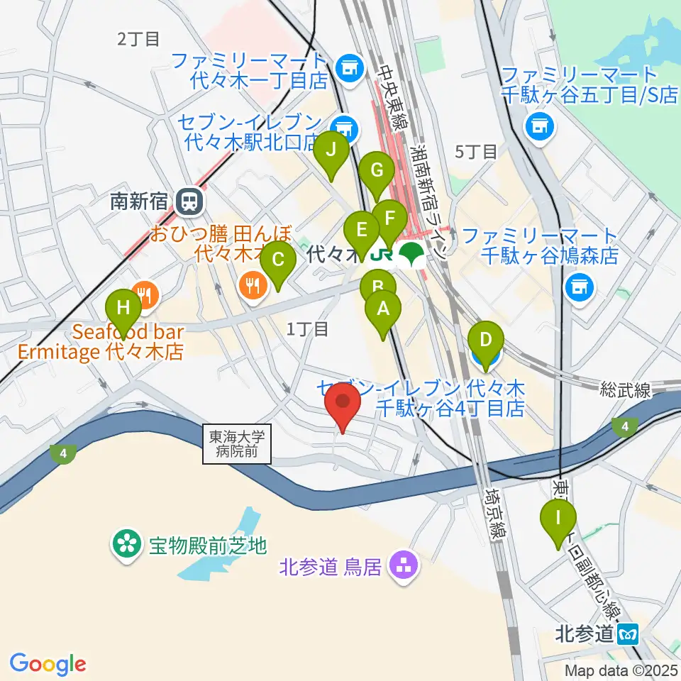 楽弓製作工房 アトリエ ハーモニー周辺のコンビニエンスストア一覧地図