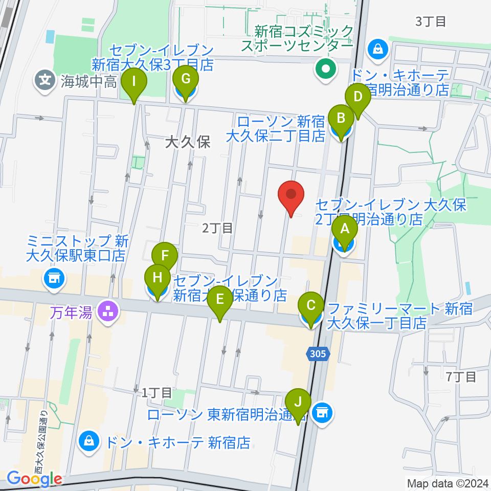 プリメラギター社周辺のコンビニエンスストア一覧地図