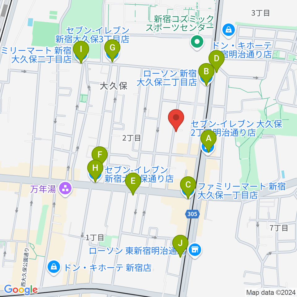 プリメラギター社周辺のコンビニエンスストア一覧地図