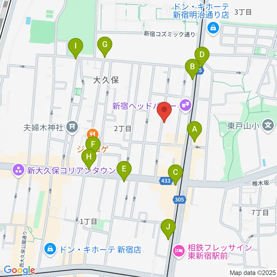 プリメラギター社周辺のコンビニエンスストア一覧地図