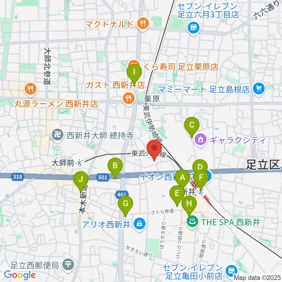 ケン・ミュージック周辺のコンビニエンスストア一覧地図