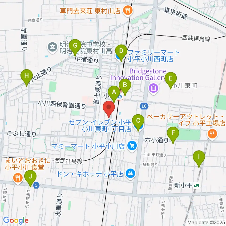 NMCギャラリー&スタジオ周辺のコンビニエンスストア一覧地図
