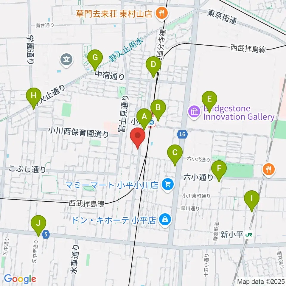 NMCギャラリー＆スタジオ周辺のコンビニエンスストア一覧地図