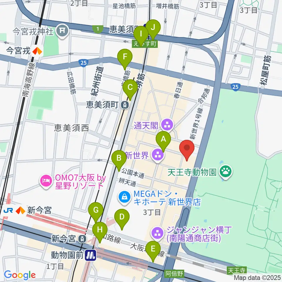 朝日劇場周辺のコンビニエンスストア一覧地図