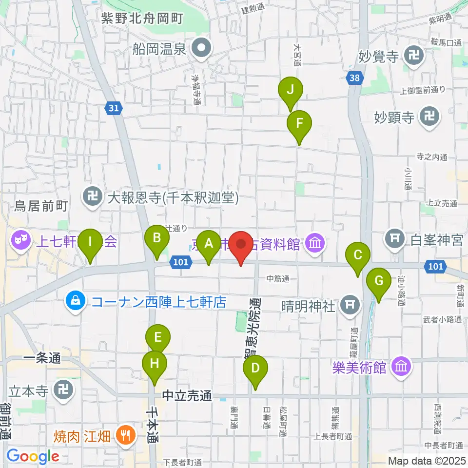 studio INO周辺のコンビニエンスストア一覧地図