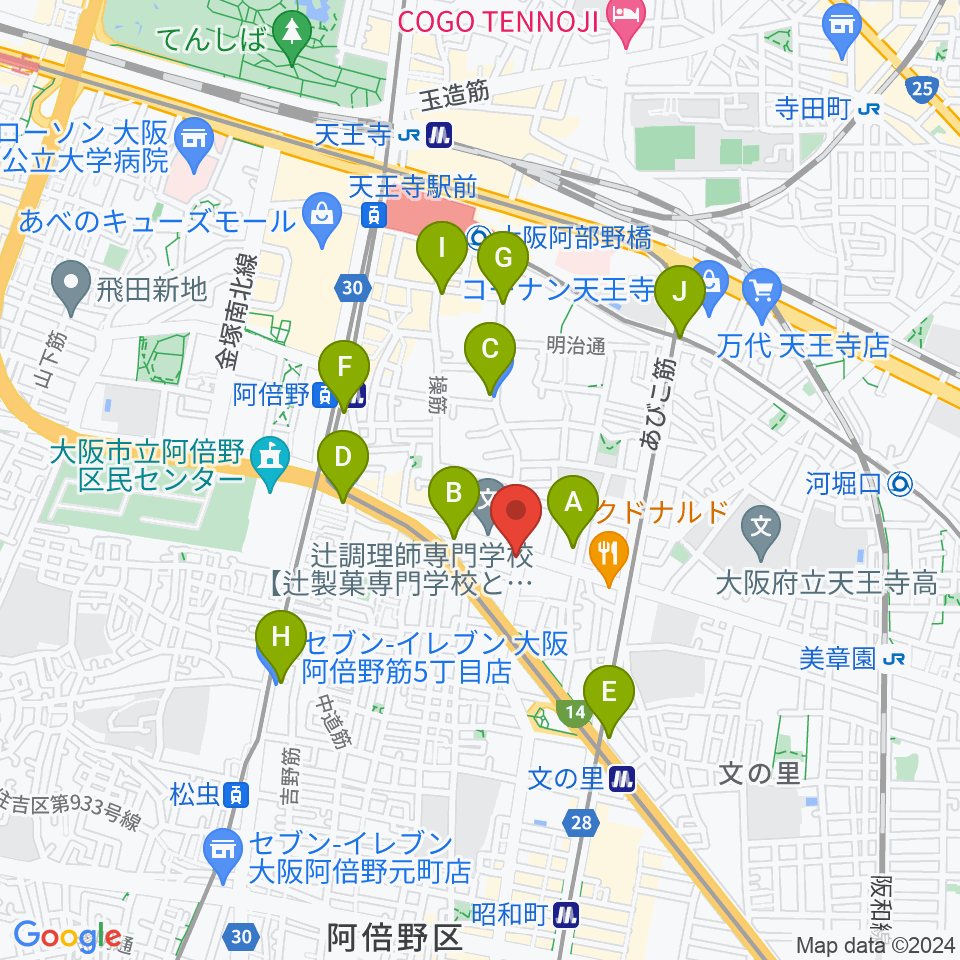 ザ・ロック食堂周辺のコンビニエンスストア一覧地図