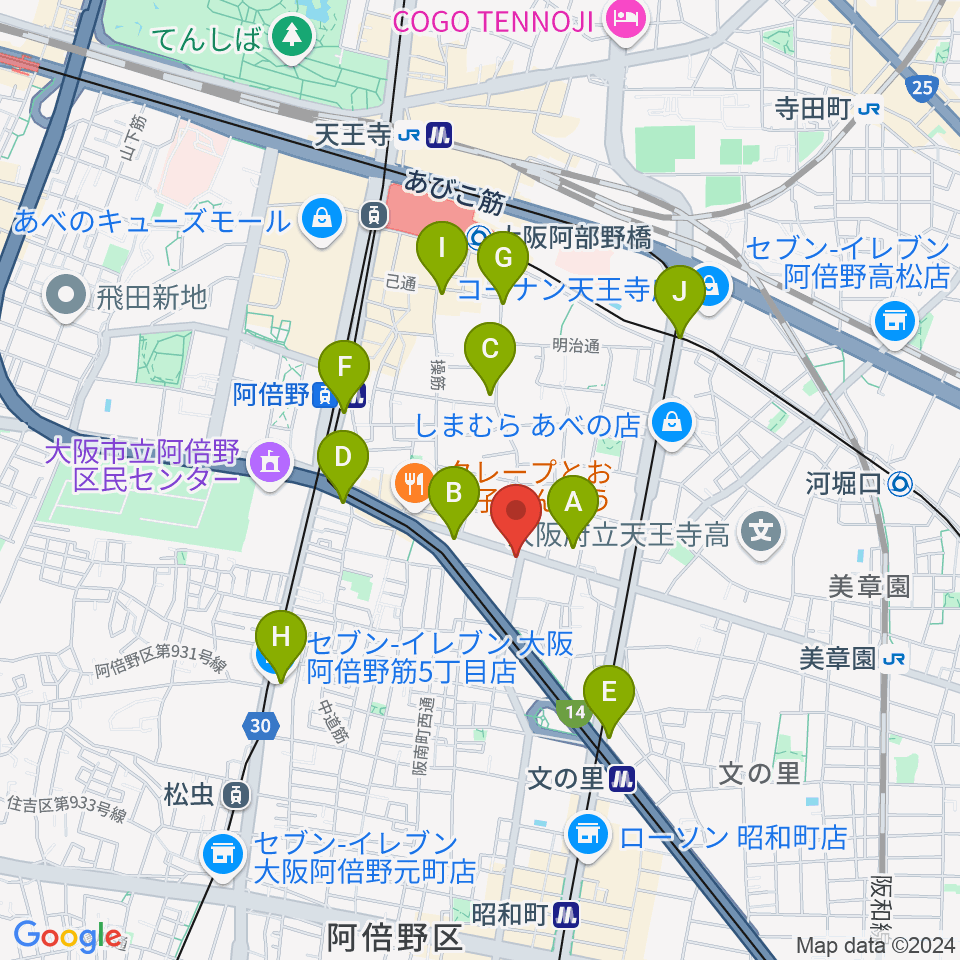 ザ・ロック食堂周辺のコンビニエンスストア一覧地図