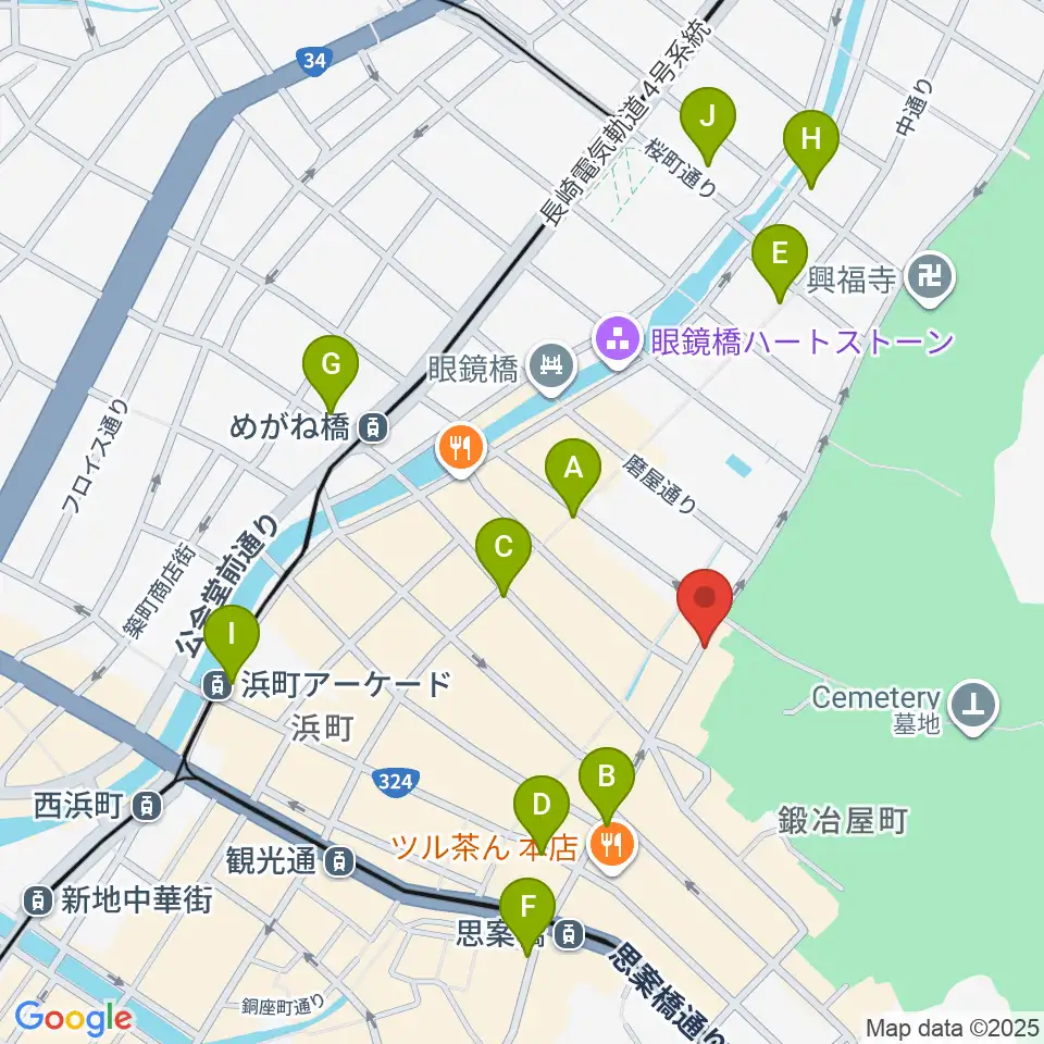 原楽器店周辺のコンビニエンスストア一覧地図