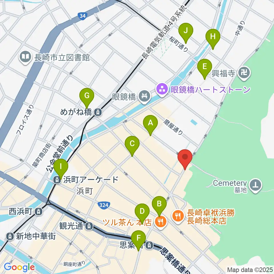 原楽器店周辺のコンビニエンスストア一覧地図