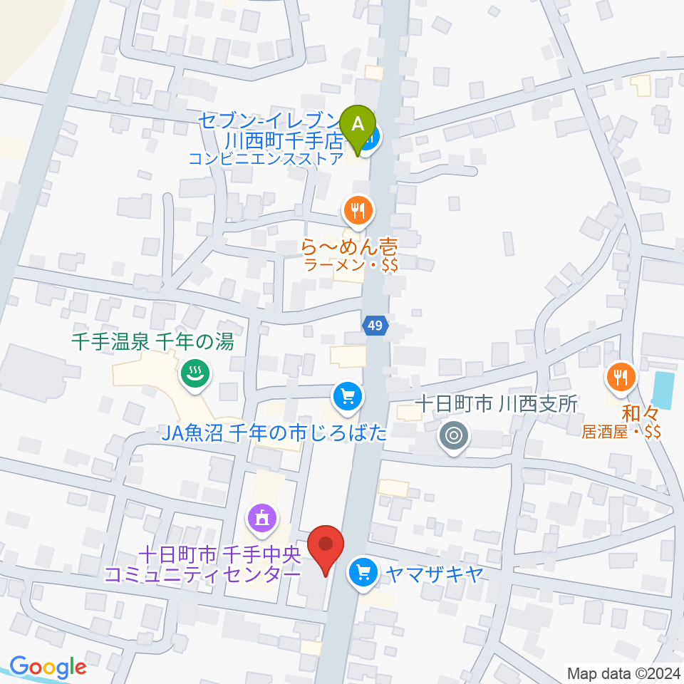 千年の森ホール周辺のコンビニエンスストア一覧地図