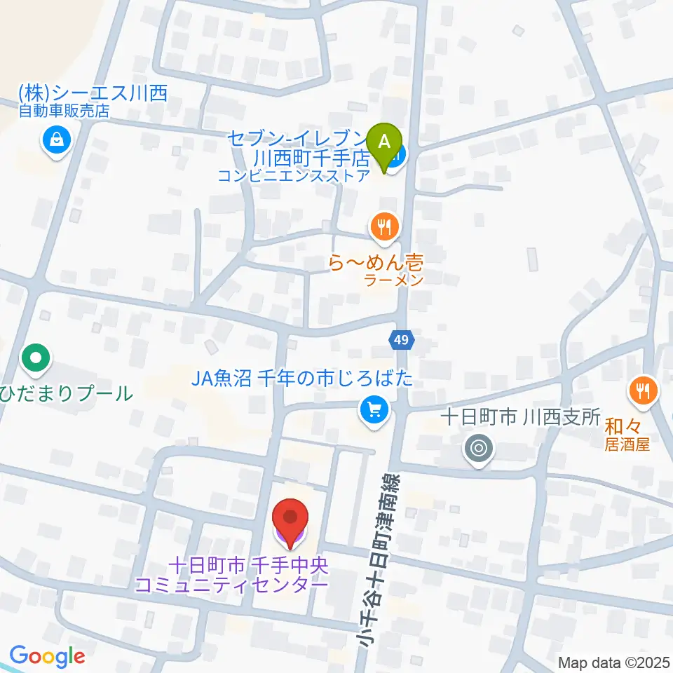 千手中央コミュニティセンター周辺のコンビニエンスストア一覧地図