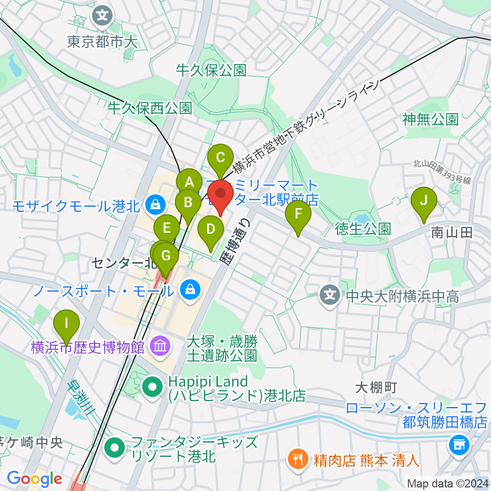 音楽教室IROHA周辺のコンビニエンスストア一覧地図