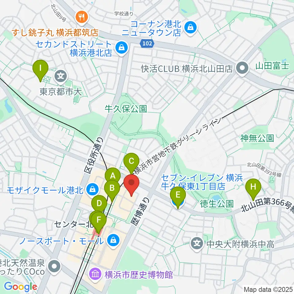 音楽教室IROHA周辺のコンビニエンスストア一覧地図