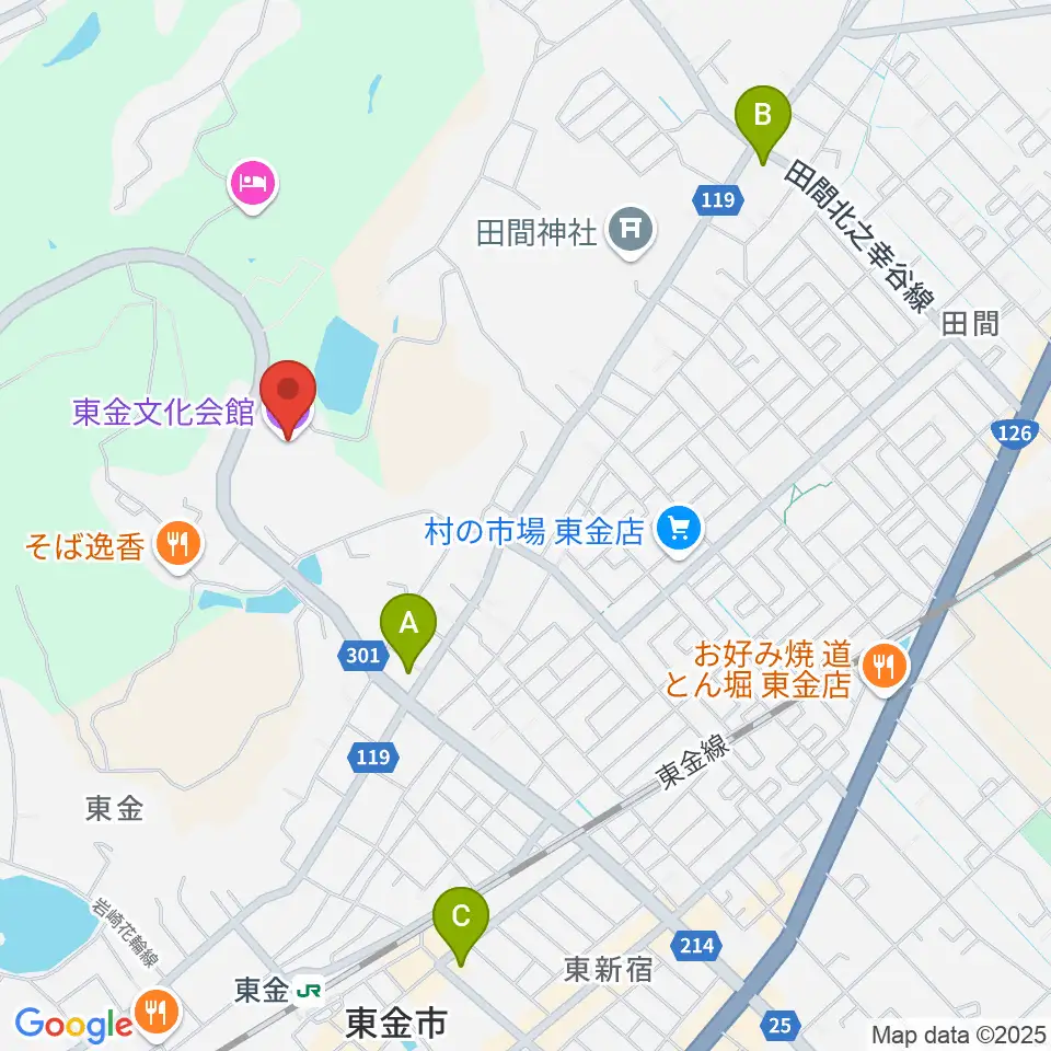東金文化会館周辺のコンビニエンスストア一覧地図