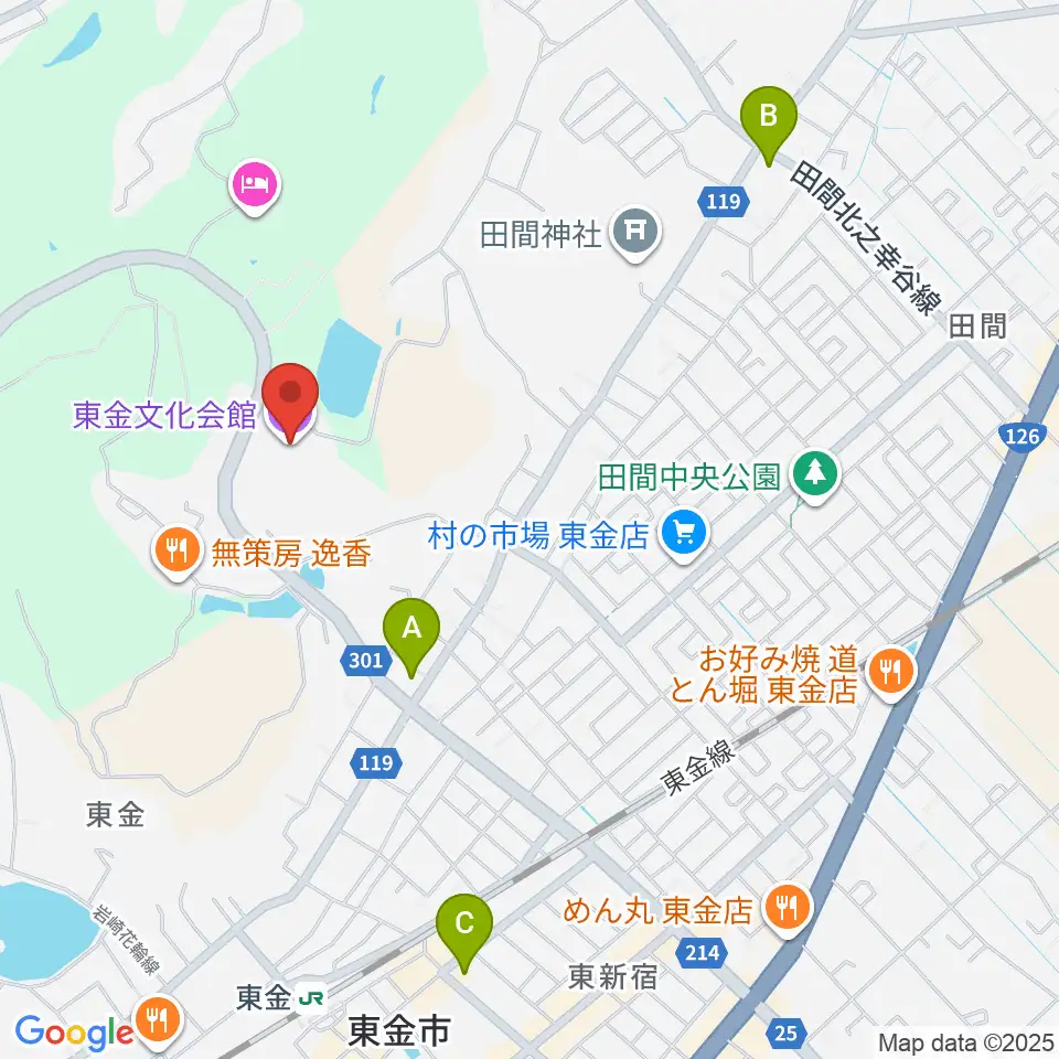 東金文化会館周辺のコンビニエンスストア一覧地図