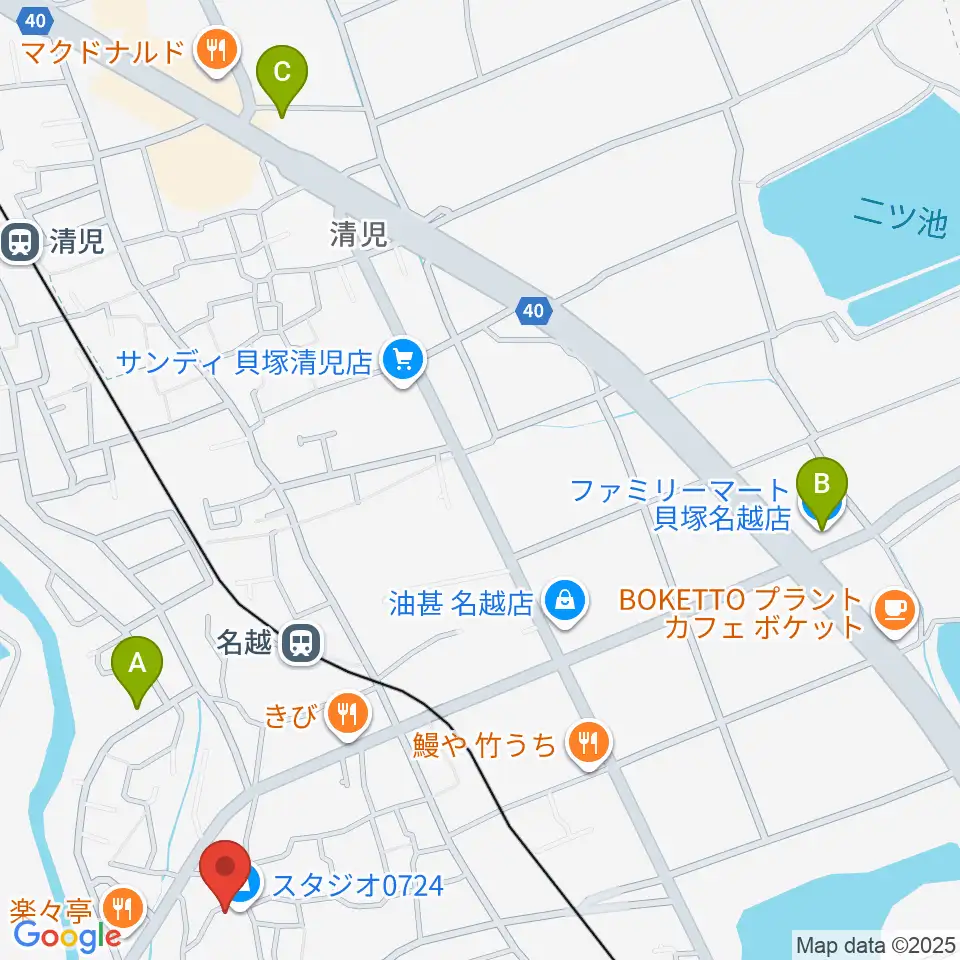 スタジオ0724周辺のコンビニエンスストア一覧地図
