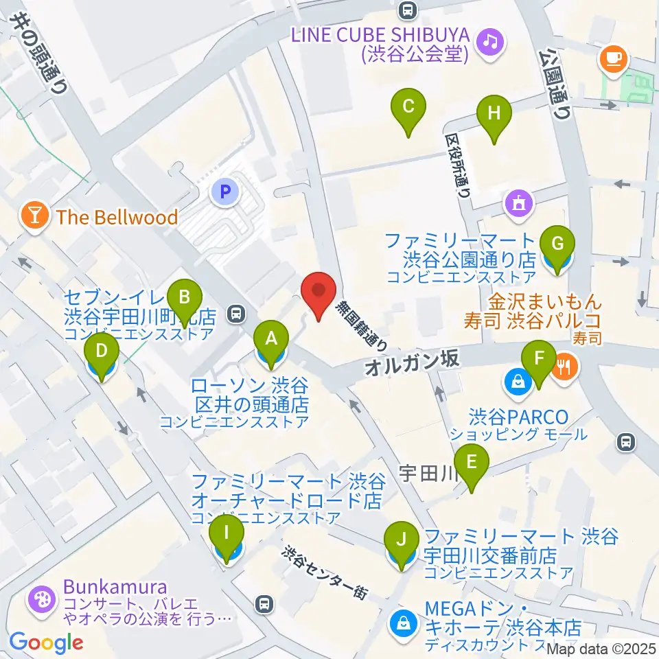 マザーズ・レコード周辺のコンビニエンスストア一覧地図