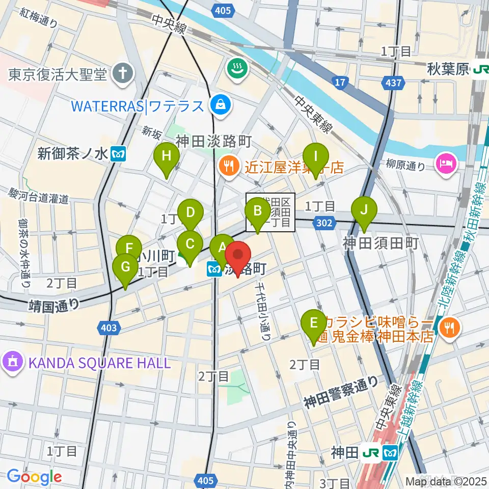 神田THE SHOJIMARU周辺のコンビニエンスストア一覧地図