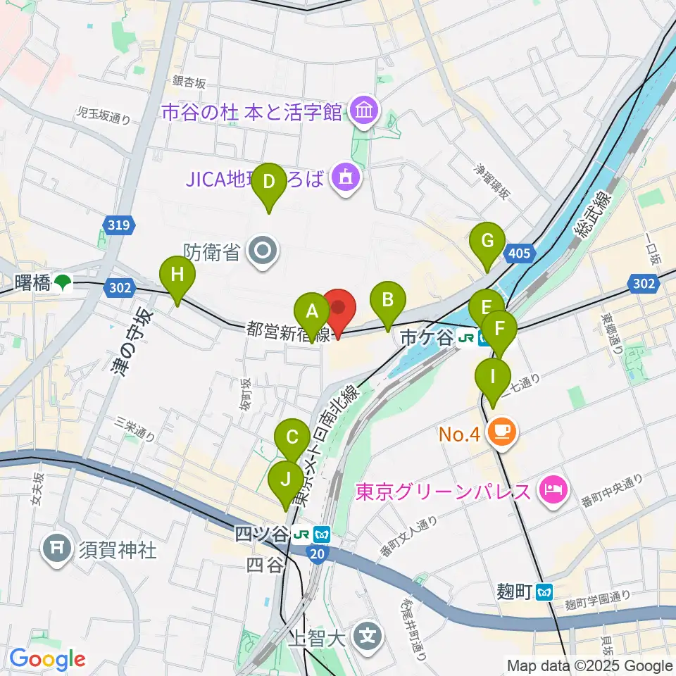四谷ハニーバースト周辺のコンビニエンスストア一覧地図