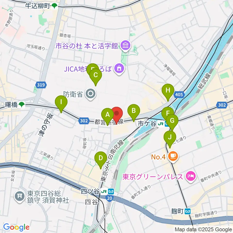 四谷ハニーバースト周辺のコンビニエンスストア一覧地図