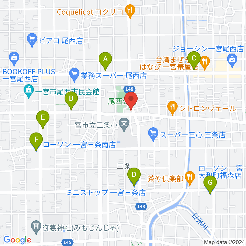 クラヴィア音楽教室周辺のコンビニエンスストア一覧地図