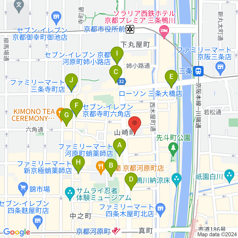 音まかす周辺のコンビニエンスストア一覧地図