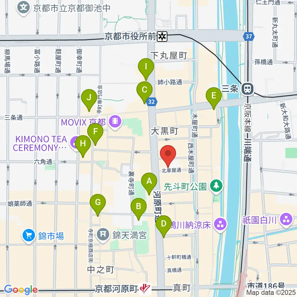 音まかす周辺のコンビニエンスストア一覧地図