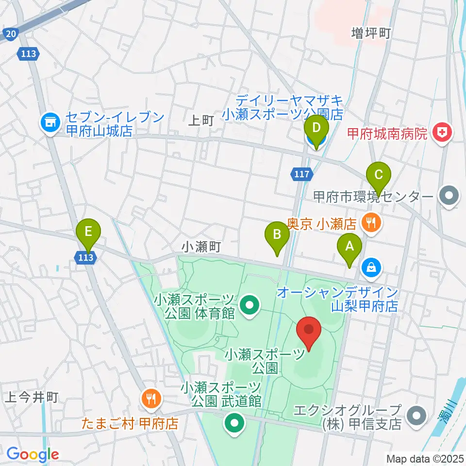 Jit リサイクルインク スタジアム周辺のコンビニエンスストア一覧地図